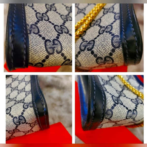 Authentic Gucci Handbag Navy - Picture 5 of 10